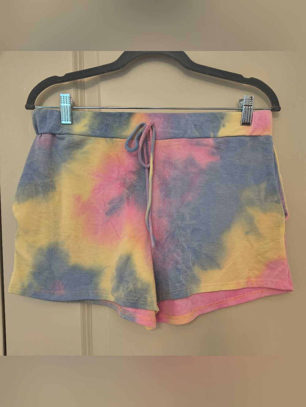 7th Ray Pastel Tie-Dye Drawstring Women’s Shorts - Pink, Yellow, Blue